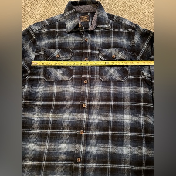 Jachs Navy and Black Plaid Button Down Shirt - Picture 5 of 5